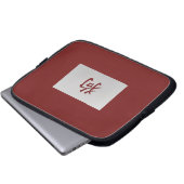 Chinesisches Tierzeichen Hund rot Laptopschutzhülle (Vorne Knopf)