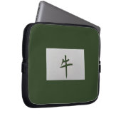 Chinesisches Tierzeichen Ox grün Laptopschutzhülle (Vorne Rechts)