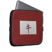 Chinesisches Tierzeichen Ox rot Laptopschutzhülle (Vorne Rechts)