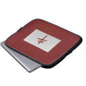 Chinesisches Tierzeichen Ox rot Laptopschutzhülle (Vorne Knopf)