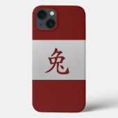 Chinesisches Tierzeichen Rabbinrot Case-Mate iPhone Hülle (Rückseite)