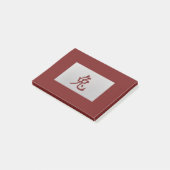 Chinesisches Tierzeichen Rabbinrot Post-it Klebezettel (angewinkelt)