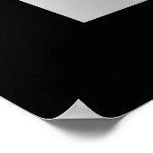 Chinesisches Tierzeichen Rabbit schwarz Poster (Ecke)