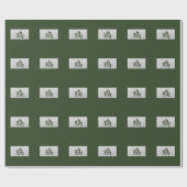 Chinesisches Tierzeichen Roostergrün Geschenkpapier (Flach)