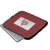 Chinesisches Tierzeichen Roosterrot Laptopschutzhülle (Vorne Knopf)