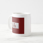 Chinesisches Tierzeichen Rotes Pferd Kaffeetasse (Vorderseite Links)
