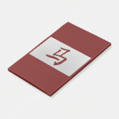 Chinesisches Tierzeichen Rotes Pferd Post-it Klebezettel (angewinkelt)