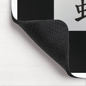 Chinesisches Tierzeichen Schlange schwarz Mousepad (Ecke)
