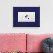 Chinesisches Tierzeichen Tiger blau Leinwanddruck (Insitu (Wohnzimmer))