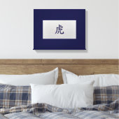 Chinesisches Tierzeichen Tiger blau Leinwanddruck (Insitu (Schlafzimmer))