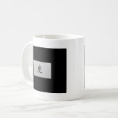Chinesisches Tierzeichen Tiger schwarz Kaffeetasse (Vorderseite Links)