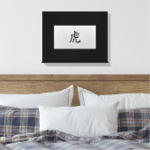 Chinesisches Tierzeichen Tiger schwarz Leinwanddruck (Insitu (Schlafzimmer))