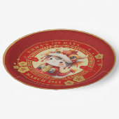 Chinesisches traditionelles Baby 100 Tage 百 日 Pappteller (Schrägansicht)