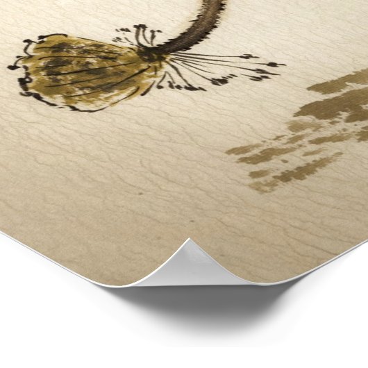 Chinesisches traditionelles Gemälde mit Vögeln Poster (Ecke)