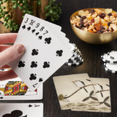 Chinesisches traditionelles Gemälde mit Vögeln Spielkarten (In Situ)