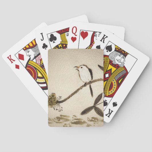 Chinesisches traditionelles Gemälde mit Vögeln Spielkarten (Rückseite)