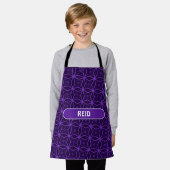 Chinesisches Violett Rosa Minimales Muster Schürze (Getragen)