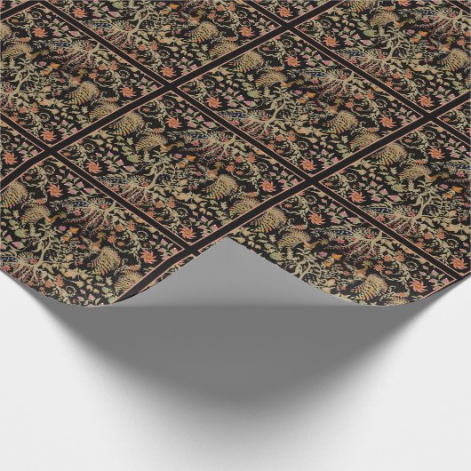 Chinesisches Vogelmuster Geschenkpapier (Ecke)