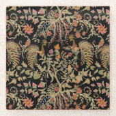 Chinesisches Vogelmuster Glasuntersetzer (Vorderseite)