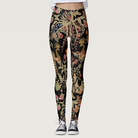 Chinesisches Vogelmuster Leggings (Vorderseite)