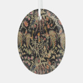 Chinesisches Vogelmuster Ornament Aus Glas (Vorderseite links)