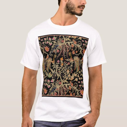 Chinesisches Vogelmuster T-Shirt (Vorderseite)