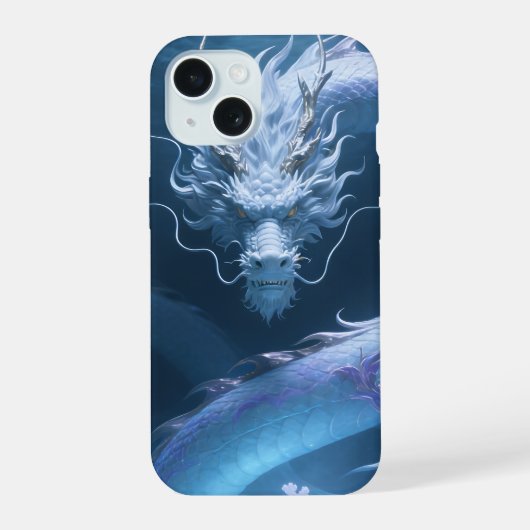Chinesisches Wasserdrache-Kunst-Fantasy-Design mit iPhone 15 Hülle (Rückseite)