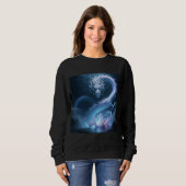 Chinesisches Wasserdrache-Kunst-Fantasy-Design mit Sweatshirt (Vorne ganz)