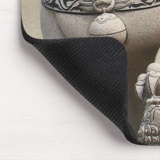 Chinesisches weibliches Wächter-Löwe Foo Hund石獅 Mousepad (Ecke)