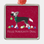 Chinesisches Weihnachtsdesign Silbernes Ornament (Vorne)