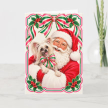 Chinesisches Weihnachtsgrußkartendesign mit Creste