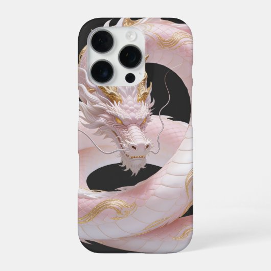 Chinesisches Weißgold-Drache Kunst Fantasy-Design  iPhone Hülle (Rückseite)