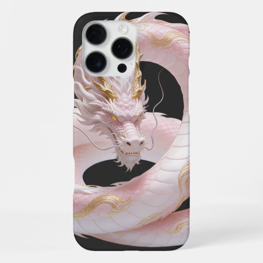 Chinesisches Weißgold-Drache Kunst Fantasy-Design iPhone Hülle (Rückseite)