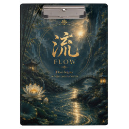 Chinesisches Zeichen 流 Fluss (Liú) Klemmbrett