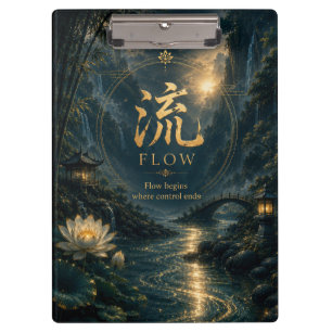 Chinesisches Zeichen 流 Fluss (Liú) Klemmbrett