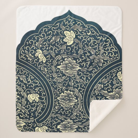 Chinesisches Ziermuster Sherpa Blanket Sherpadecke (Vorderseite)