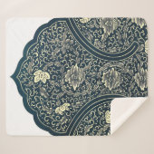 Chinesisches Ziermuster Sherpa Blanket Sherpadecke (Vorderseite (Horizontal))