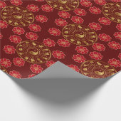 Chinesisches Zodiac-Glück für das Jahr des roten G Geschenkpapier (Ecke)