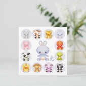 Chinesisches Zodiac-Jahr des Kaninchen-Party Einladung (Stehend Vorderseite)