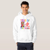 Chinesisches Zodiac - Jahr des Tigers in Regenboge Hoodie (Vorne ganz)