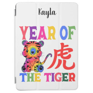 Chinesisches Zodiac - Jahr des Tigers in Regenboge iPad Air Hülle