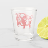 Chinesisches Zodiac Pig Schnapsglas (Rückseite)