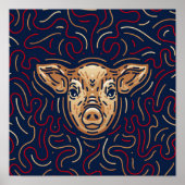 Chinesisches Zodiac Pig | Zodiac Digital Print Poster (Vorne)