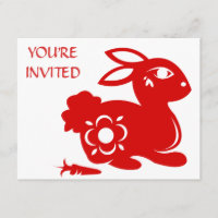 CHINESISCHES ZODIAC RABBIT PAPERCUT ILLUSTRATION