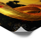 Chinesisches Zodiac Snake Poster (Ecke)