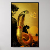Chinesisches Zodiac Snake Poster (Vorne)