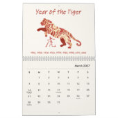 Chinesisches Zodiac-Tierzeichen Kalender (Mär 2027)