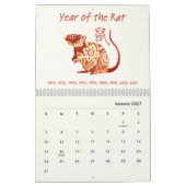 Chinesisches Zodiac-Tierzeichen Kalender (Jan 2027)