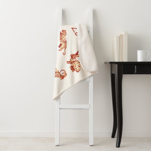 Chinesisches Zodiac-Tierzeichen Sherpadecke (Beispiel)