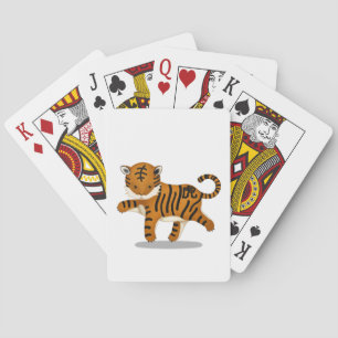 Chinesisches Zodiac Tiger Niedlich Astrologie Zeic Spielkarten